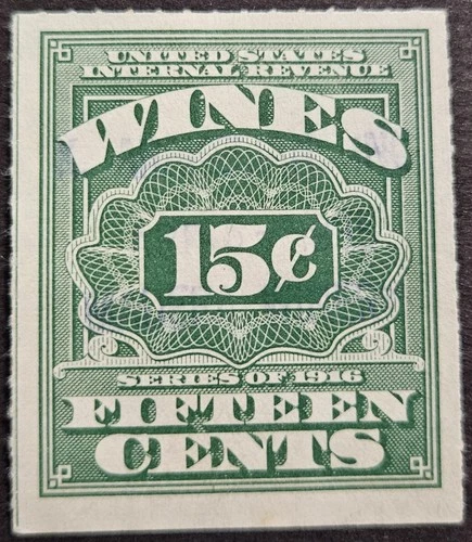 US Stamp Collection - Revenue - Cordial & Wine - Scott # RE67 - MH NG