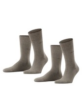 Herren Socken 2Er Set Baumwolle Gr. 43-46 Braun Nutmeg Melange Esprit