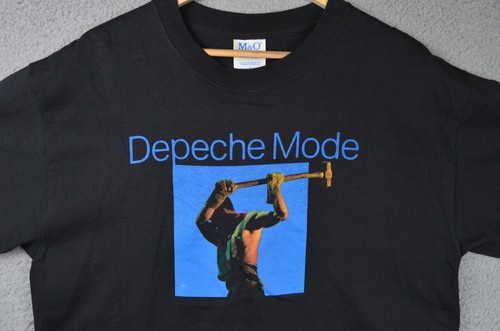 Vintage Depeche Mode Construction Time Again Shirt Mens Large Black DEADSTOCK - Picture 7 of 19