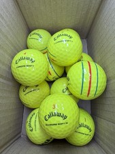 12 callaway chrome Soft TRIPLE TRACK YELLOW Pearl/a golf balls FREE POSTAGE
