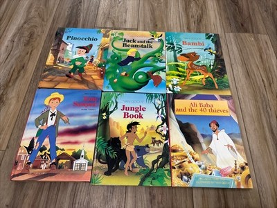 Lot of 6 VAN GOOL'S HC Classic Fairy Tales Ali Baba Tom Sawyer Jungle Book