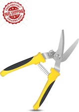 8" Aviation Tin Snips Straight Cut – Heavy Duty Shears for Metal & Cable