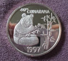 40th COINARAMA 1997 San Diego Co. RARE #ed 1 Troy Oz. .999 Fine Silver Round