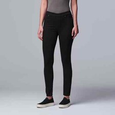 Simply Vera Wang Women's Black Mid Rise All-Day Denim Legging - Size S - NWT