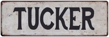 TUCKER Vintage Look Personalized Rustic Chic Metal Sign 106180036401