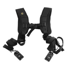 Dual Shoulder Camera Strap Harness Quick Release Adjustable Double Camera Tet...