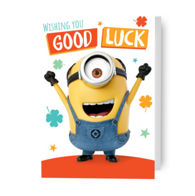 Despicable Me Minions Glückskarte inklusive Umschlag 7x5 Zoll