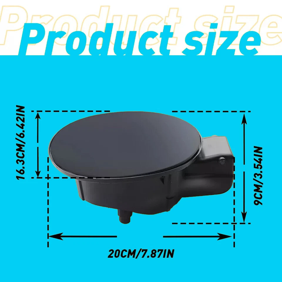 Fuel Gas Tank Door Lid Cover Flap Cap Paint Black 6R0809857 For VW Polo 2011-19 - Image 3 of 4