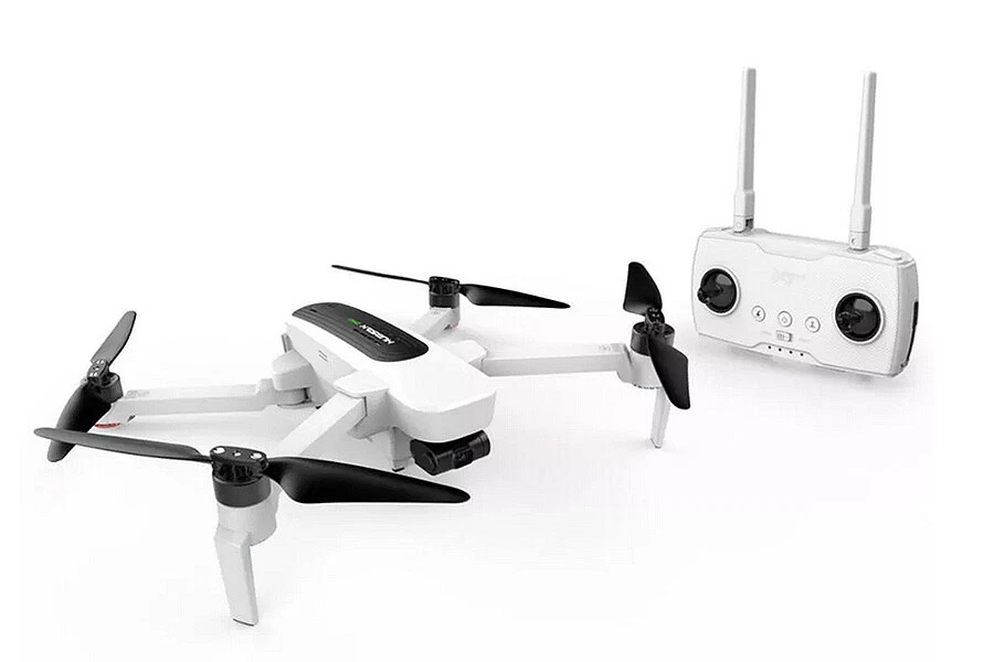 HUBSAN ZINO FOLDING DRONE 4K w EXTRA BATTERY CHARGER PROPELLERS