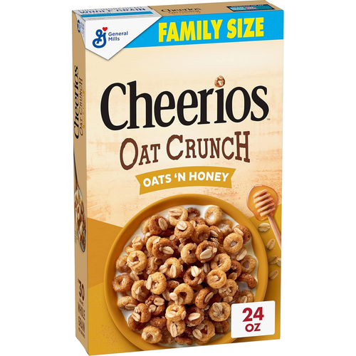Oat Crunch Oats 'N Honey Breakfast Cereal, Made with Whole Grain, Family Size, 2