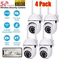 4-Pack Wireless 5G WiFi Security Camera System Smart Outdoor Night Vision 1080P