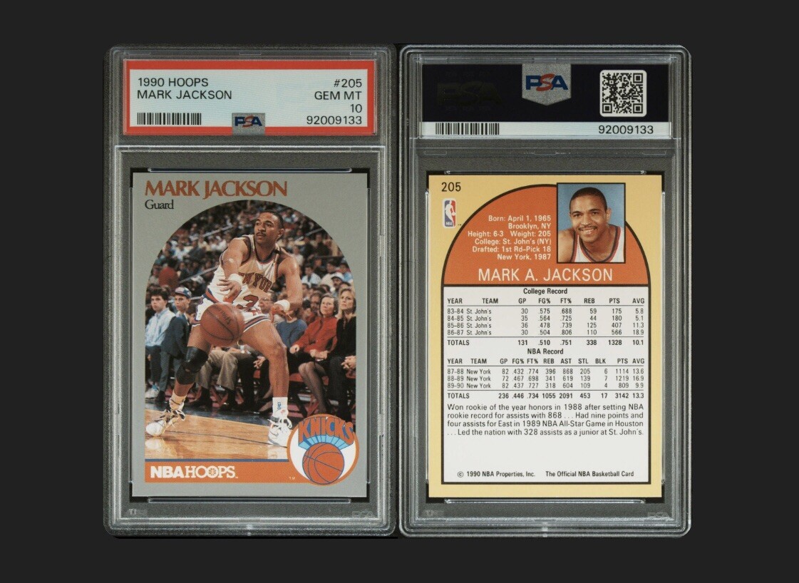 PSA10DON!! CARD リム2090 1990 Hoops 205 Mark Jackson-Menendez Brothers-PSA 10 GEM MT
