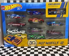 EXCLUSIVE Hot Wheels 2018 50th Anniversary 10-Car Pack Bel Air,Charger,Ford