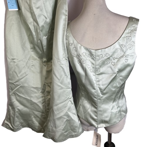 Women’s Impression 2 Piece Flare Skirt & Top Green NWT Top Size 12 Bottom Size10 - 第 3/6 張圖片