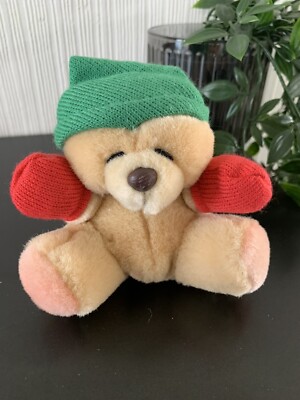 Kleiner Vintage Forever Friends Bär mit Mütze und Handschuhen 