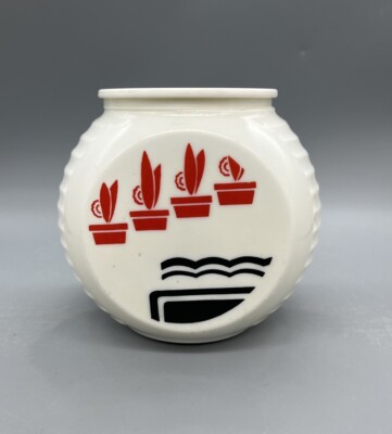 Vintage Fire King Vitrock Range Grease Jar Canister “Red Vintage Fire King Vitrock Range Grease Jar Canister “Red