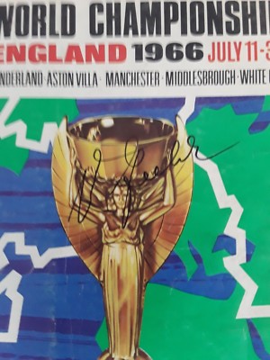 England 66 World Cup Winner RAY WILSON and UWE  SEELER SIGNED 1966 programme 