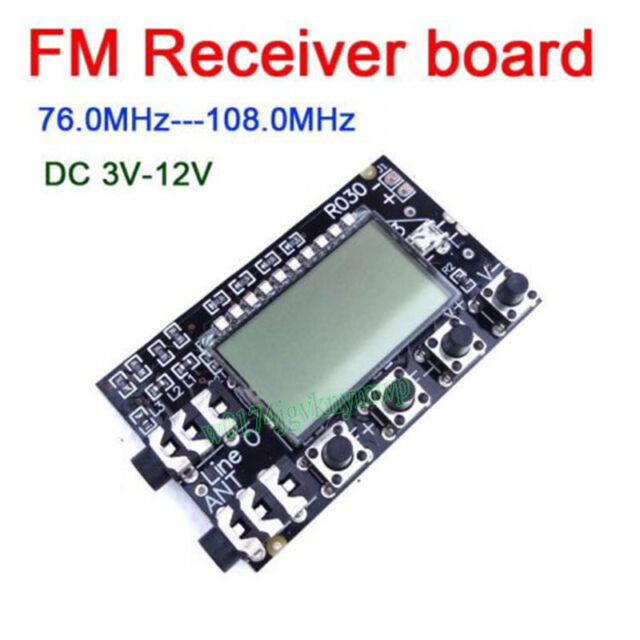 Digital LCD 76MHz~108MHz FM Radio Module Stereo FM Receiver Board Audio Output