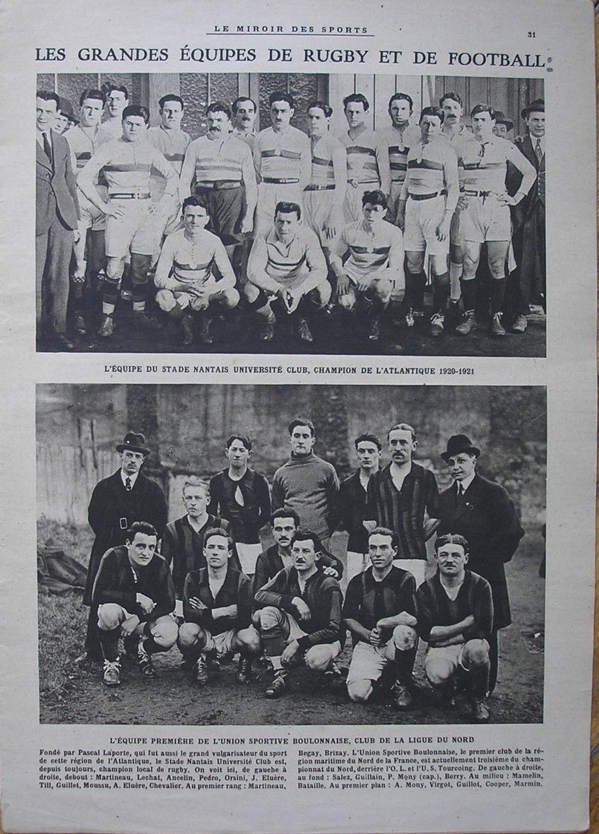 EQUIPE FOOTBALL 1921 F.C. LYON RUGBY A.S. CARCASSONNE