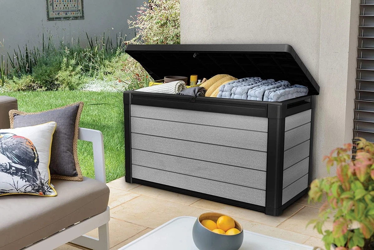 Cushions Storage Box Easy to Open Garden Balcony Waterproof 380L