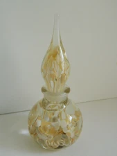 Maude & Bob St Clair 1976 Cream BUBBLE PERFUME BOTTLE with STOPPER Paperweight