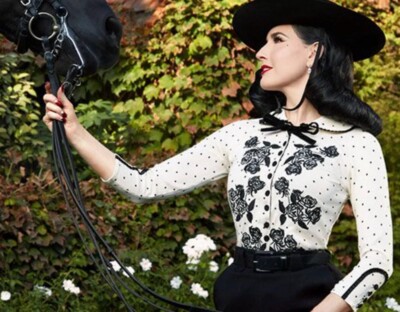 Dita Von Teese Wheels & Dollbaby  Buttercream Cardigan SOLDOUT Size 12US/ 16 AUS