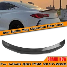 Rear Trunk Spoiler Wing Carbon Style For Infiniti Q60 2017 2018-2022 2018 PSM