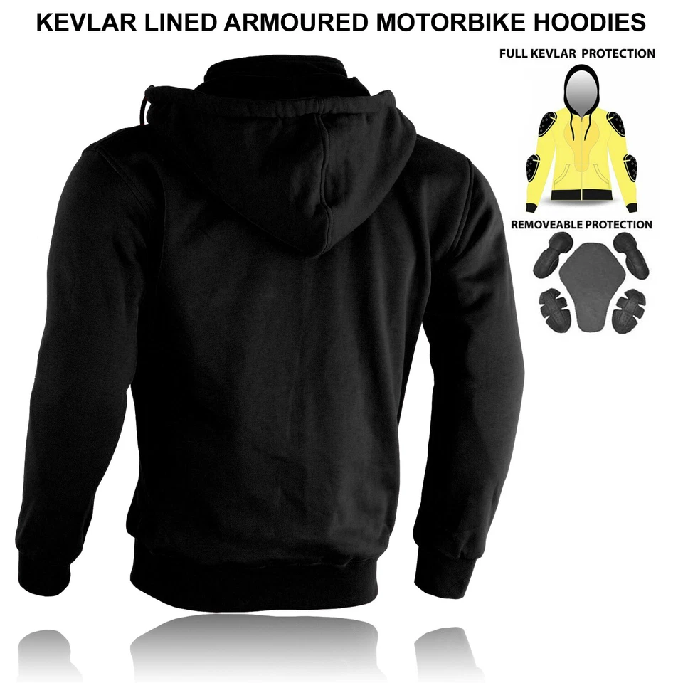 Мужские мотоциклетные флисовые толстовки с капюшоном из кевлара съемная броня мотоциклетная куртка - Изображение 3 из 4