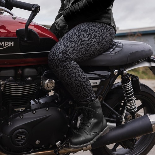 Oxford OA AA Super Stretch Womans Motocycle Jeans Leopard - Picture 3 of 31
