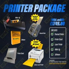Licence Plate Number Starter Pack Kit Business DUAL Printer Software Equipment