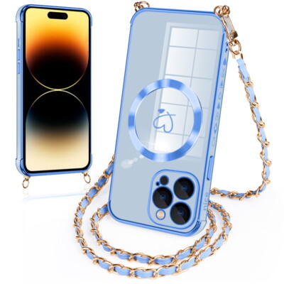 Für iPhone 16 14 15 Pro Max 13 hülle mit Band Handykette Magnetisch Case Cover，，