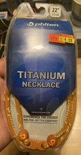 Phiten Titanium Necklace Orange - 22 Inch New Sealed 2009
