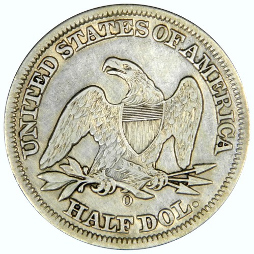 1857-O SEATED HALF DOLLAR ~ ABOUT UNCIRCULATED ~ PRICED RIGHT! INV#2 - Picture 2 of 2