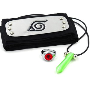 Details About Naruto Itachi Uchiha Leaf Headbandringjinchuriki Chakra Necklace Cosplay Set