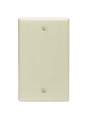 LEVITON Wall Plate, Blank, 1-Gang, Box Mount, Ivory ThermosetMFR #: 86014