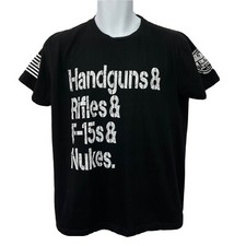 We The People Patriotic T Shirt/ Men’s (L) Black Cotton / Firearms /Made In USA