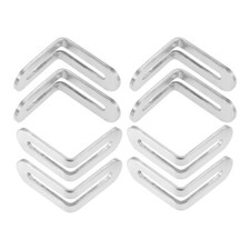 8 Pack Silver Adjustable Furniture Support Connector L Corner Braces 19x45x45mm