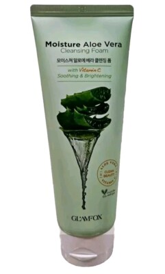 Glamfox Moisture Aloe Vera Cleansing Foam Vitamin C 5.29 oz Exp 2027