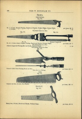 1894 PAPER AD Disston's Ice Saw Kitchen Butchers' Saws Hack 