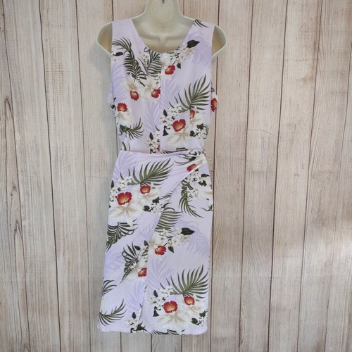 VTG MD Fashion Hawaiian sarong dress tropical pattern Made In Hawaii Large - Picture 10 of 13