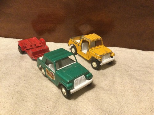 Vintage 1960/70’s Diecast Tootsietoy Jumpin’ Jeeper W/Trailer & Extra Jeep - Picture 8 of 9