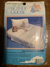Vintage Bucilla LA VERA OCA MADRE - LENZUOLO E FEDERA PUNTO CROCE