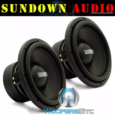 (2) SUNDOWN AUDIO SA-12 D4 CLASSIC SUBS 12'' 750W DUAL 4-OHM SUBWOOFERS SPEAKERS