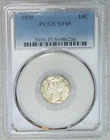 1939 Mercury Dime PCGS XF45 Original Luster Just Graded New Holder #W41A