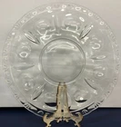 Vintage 14 Inches Depression Clear Glass Serving Plate
