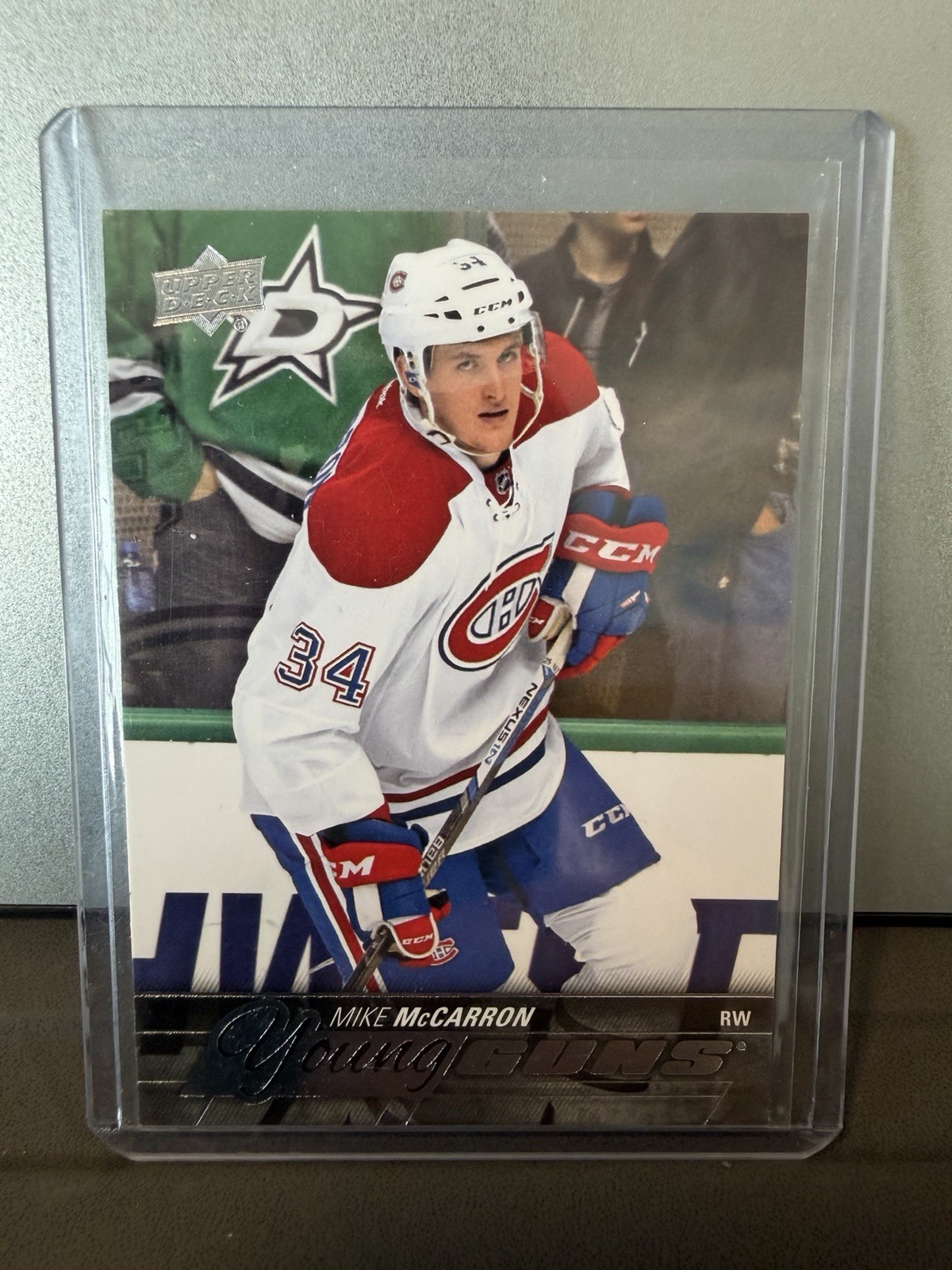 2015-16 Upper Deck Young Guns Rookie MIKE McCARRON #491 Montreal Canadiens