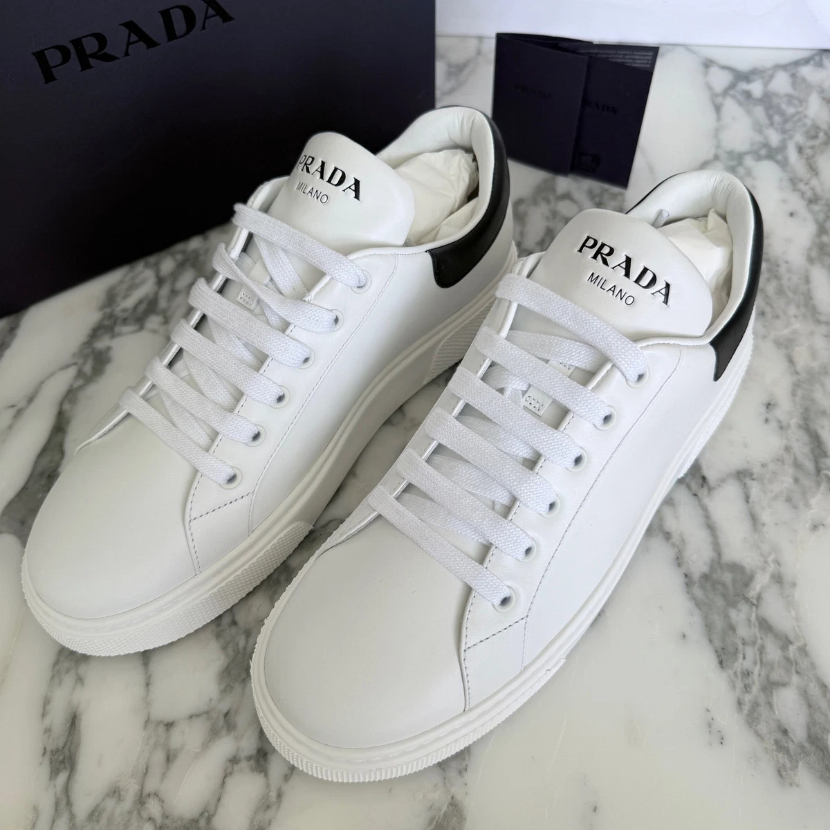white prada sneakers products for sale | eBay