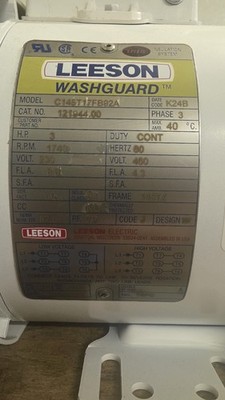 Lesson Washguard Motor 3hp