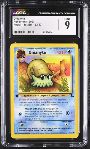 Omanyte (1st Edition) graded CGC 9 for sale on eBay
