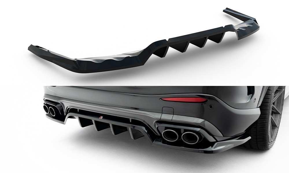 Arriere Splitter Maxton Mercedes-AMG GLC 43 X254 Diffuseur Noir Brillant